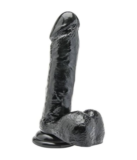 GET REAL - DILDO 18 CM WITH BALLS BLACK