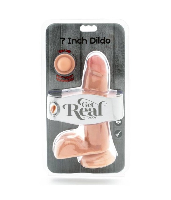GET REAL - DUAL DENSITY DILDO 12 CM BALLS SKIN