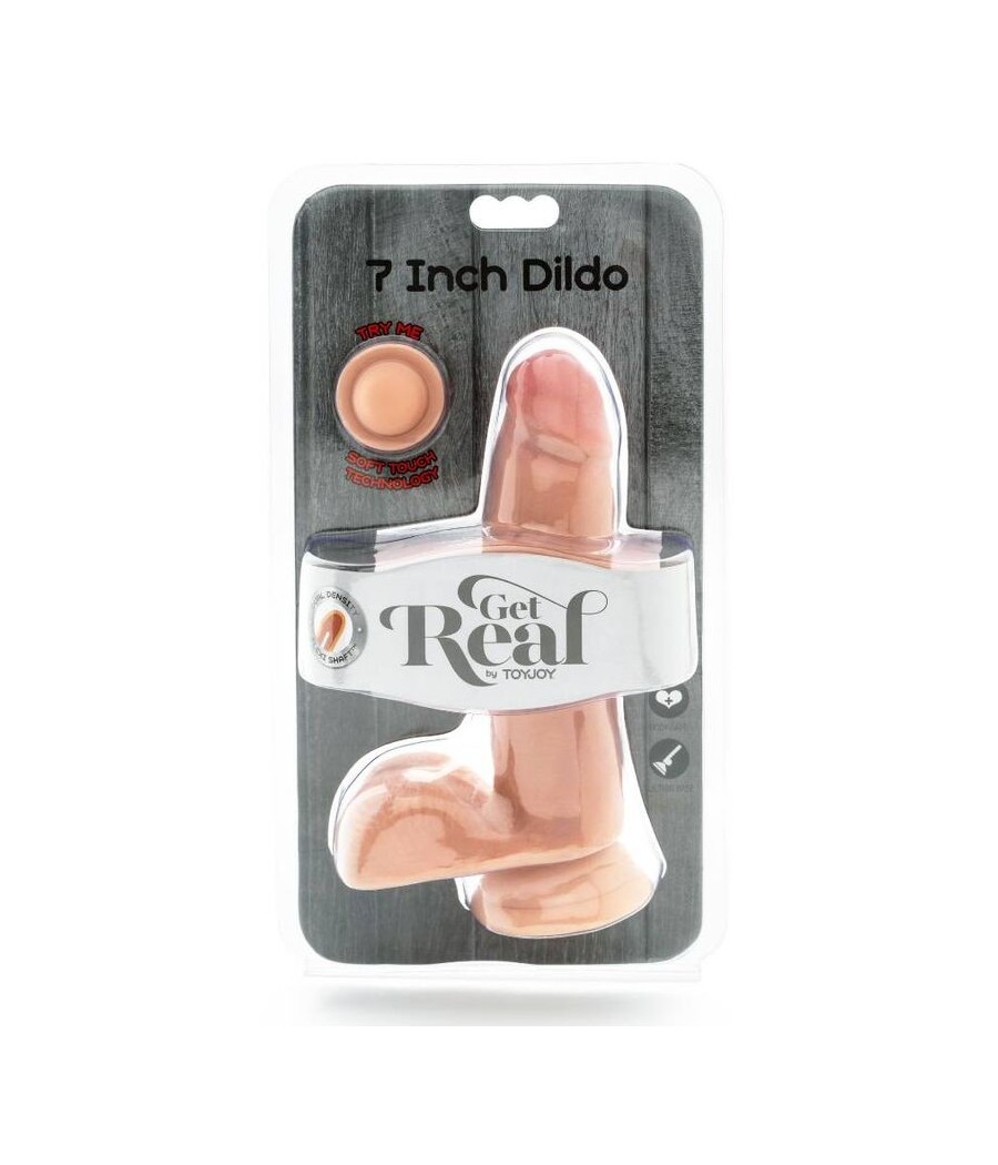 GET REAL - DUAL DENSITY DILDO 12 CM BALLS SKIN