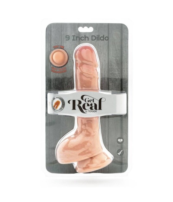 GET REAL - DUAL DENSITY DILDO 25,5 CM BALLS SKIN
