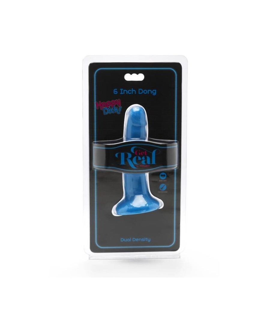 GET REAL - HAPPY DICKS DONG 12 CM BLUE