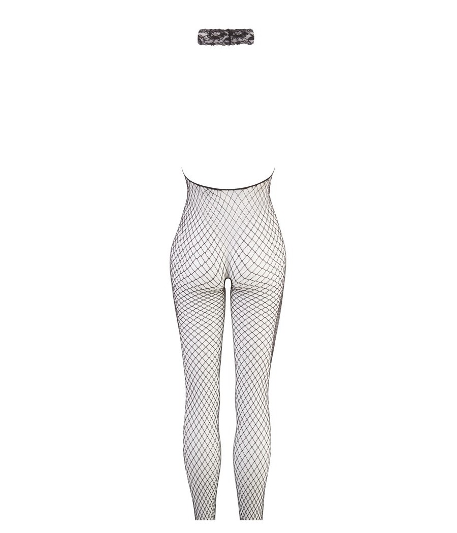 BODYSTOCKING IN RETE A MAGLIA MEDIA CON GIROCOLLO IN PIZZO