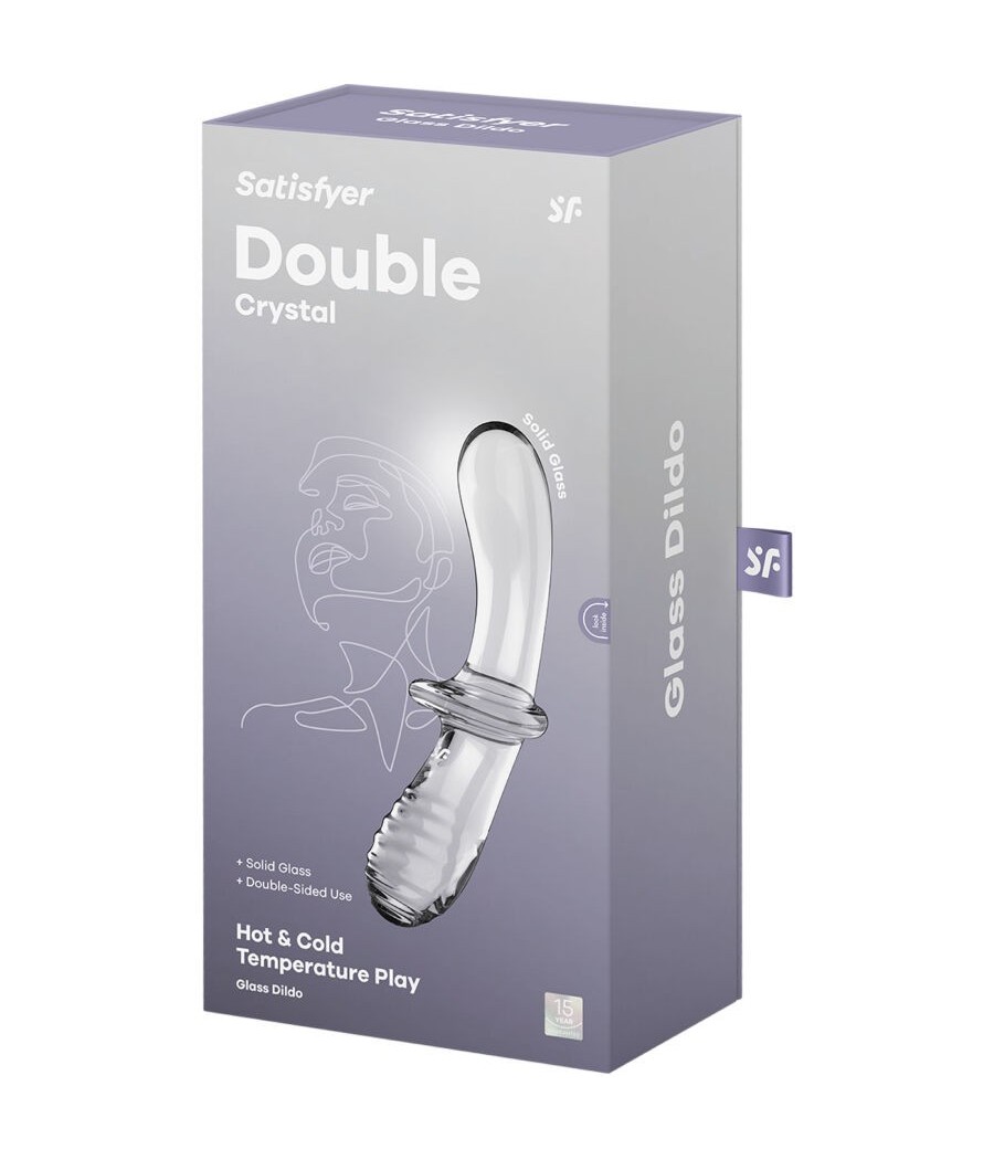 SATISFYER - DOUBLE CRYSTAL DILDO TRANSPARENT