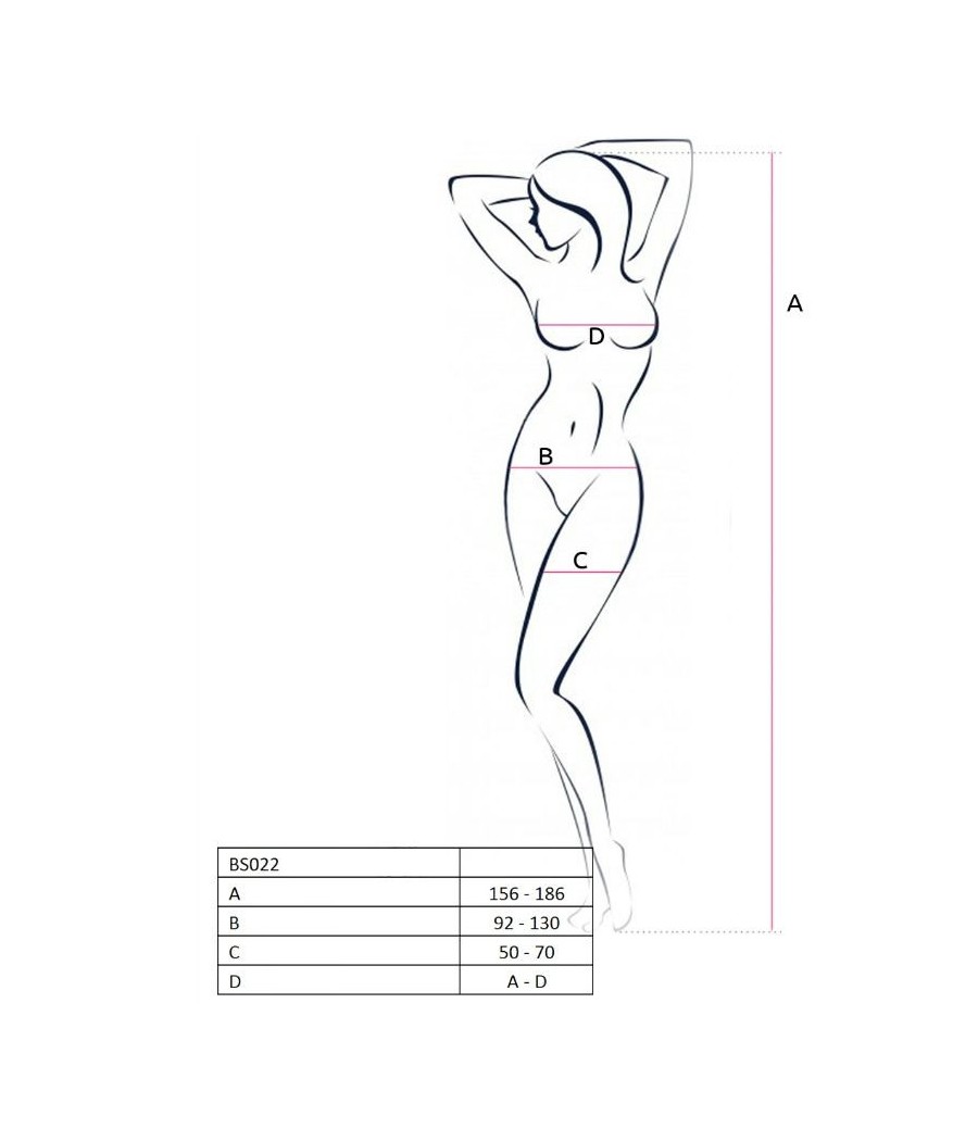 BODYSTOCKING PASSION WOMAN "BS022" BIANCO - TAGLIA UNICA