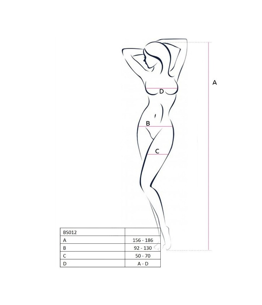 BODYSTOCKING PASSION WOMAN "BS012" BIANCO - TAGLIA UNICA