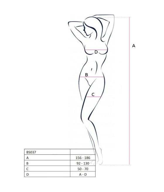 BODYSTOCKING PASSION WOMAN "BS037" NERO - TAGLIA UNICA