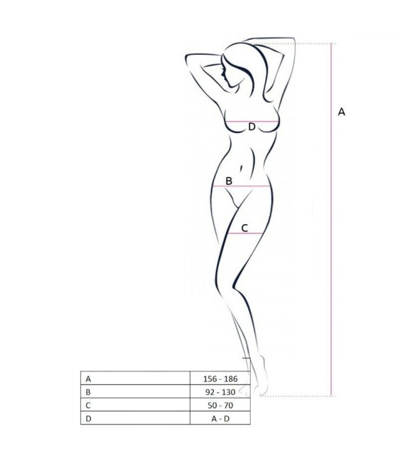 BODYSTOCKING PASSION WOMAN "BS051" NERO - TAGLIA UNICA