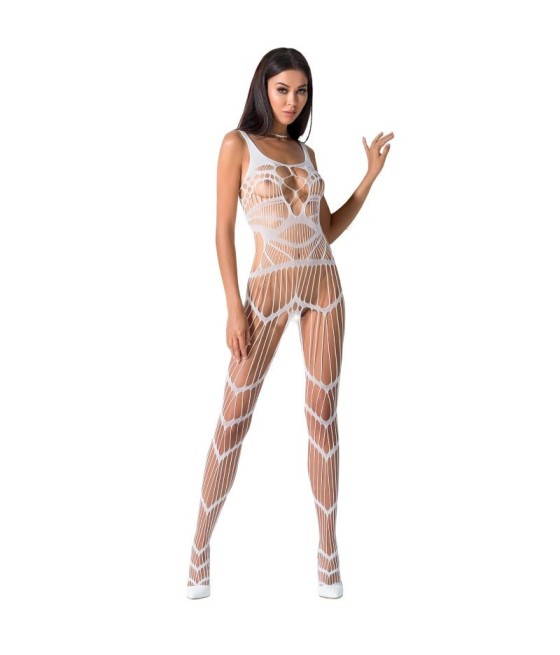 BODYSTOCKING PASSION WOMAN BS058 BIANCO - TAGLIA UNICA