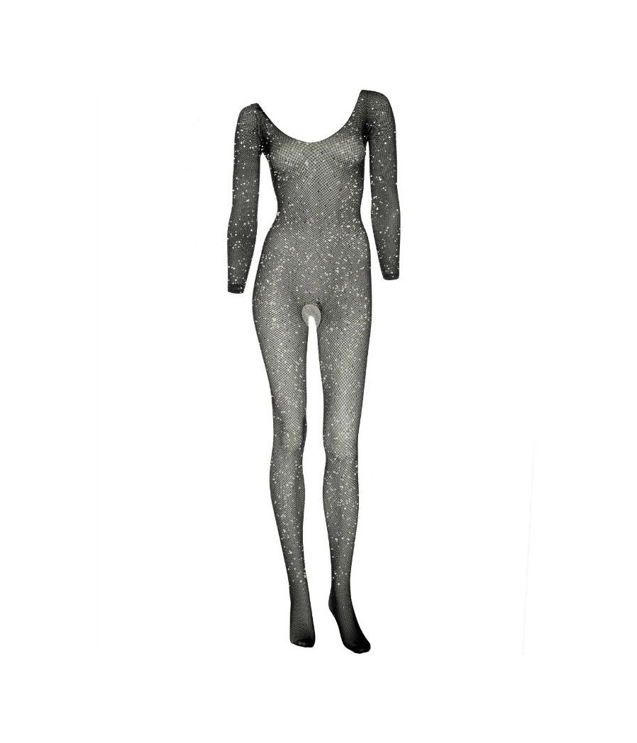 BODYSTOCKING LEG AVENUE "FISHNET SLEEVED" NERO - TAGLIA UNICA