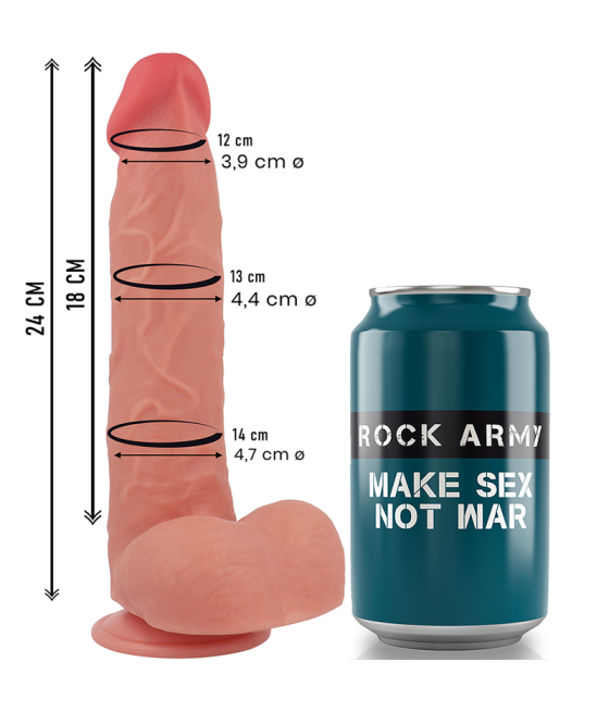 ROCKARMY - LIQUID SILICONE RAPTOR 24 CM -O- 4.4 CM