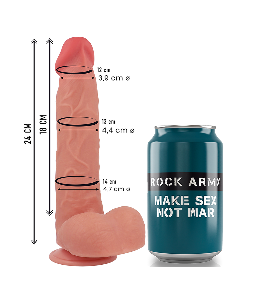 ROCKARMY - LIQUID SILICONE RAPTOR 24 CM -O- 4.4 CM