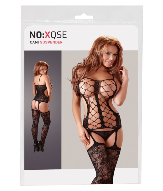 TUTA A RETE S M L NERO CATSUIT SEXY DONNA INTIMO LINGERIE BODYSTOCKING EROTICO