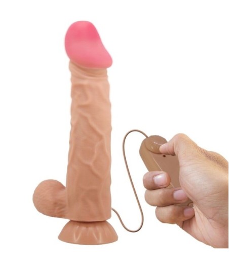 PRETTY LOVE - SLIDING SKIN SERIES REALISTIC DILDO WITH SLIDING SKIN SUCTION CUP REMOTE CONTROL FLESH 24 CM
