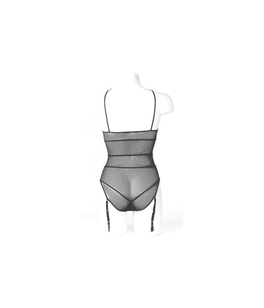 BODY TRASPARENTE CON REGGICALZE COLLEZIONE "VILLA BEL AMI"