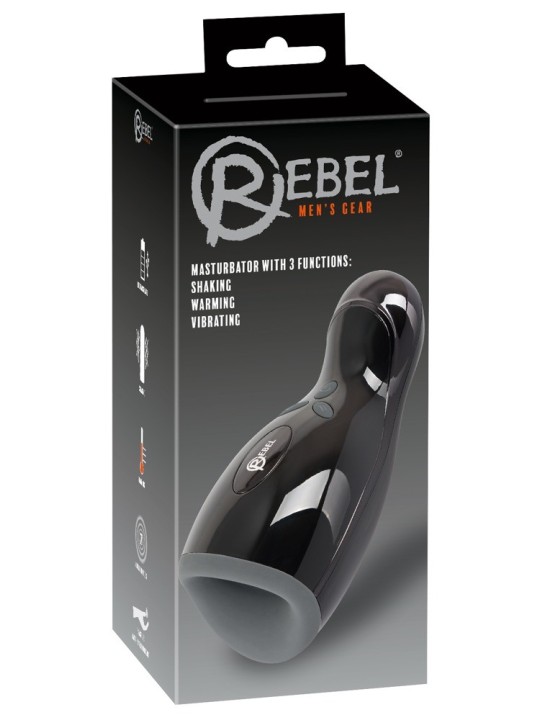 Masturbatore Rebel con funzione Riscaldamento e Movimento Su e Giu Masturbatore Rebel con funzione Riscaldamento e Movimento Su e Giu