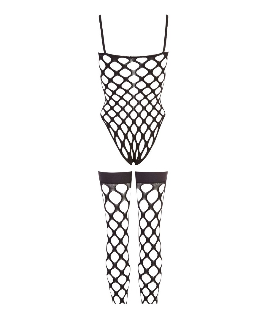 BODY IN RETE A MAGLIA LARGA CON CALZE COORDINATE - TAGLIA UNICA