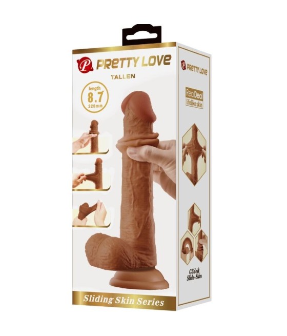 PRETTY LOVE - TALLEN REALISTIC DILDO 22 CM BROWN