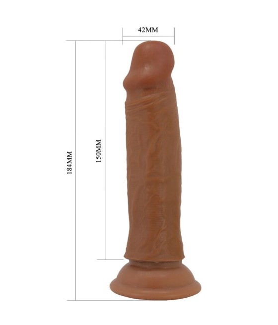 PRETTY LOVE - QUENTIN REALISTIC DILDO 18 CM BROWN