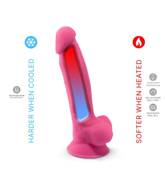 SILEXD - MODEL 1 REALISTIC PENIS PREMIUM SILICONE SILEXPAN FLUORESCENT PINK 17.5 CM
