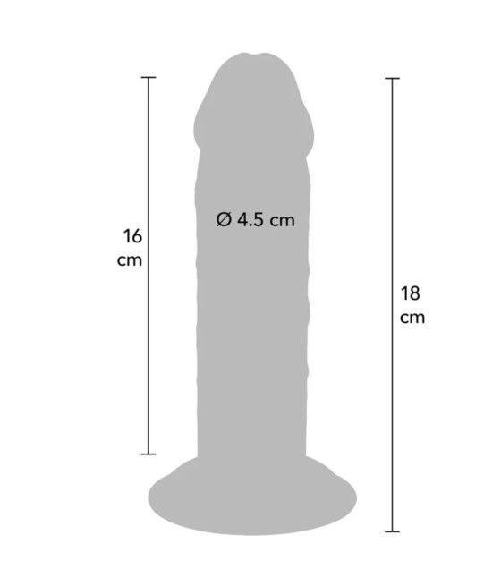 GET REAL - DELUXE THICK DOUBLE-DENSITY TPE DONG 18 CM