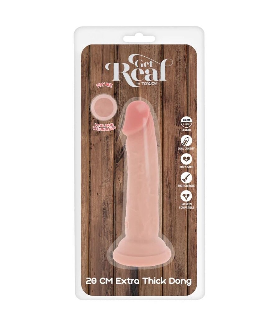 GET REAL - DELUXE THICK DOUBLE-DENSITY TPE DONG 20 CM
