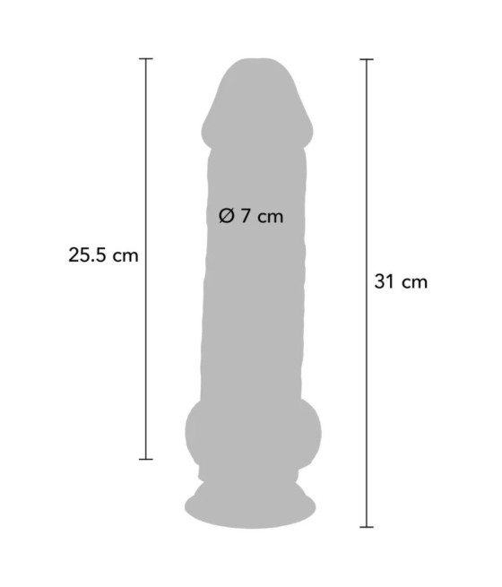 GET REAL - DELUXE REALISTIC PENIS WITH TESTICLES EXTRA THICK 31 CM