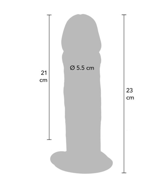 GET REAL - DELUXE THICK DOUBLE-DENSITY TPE DONG 23 CM