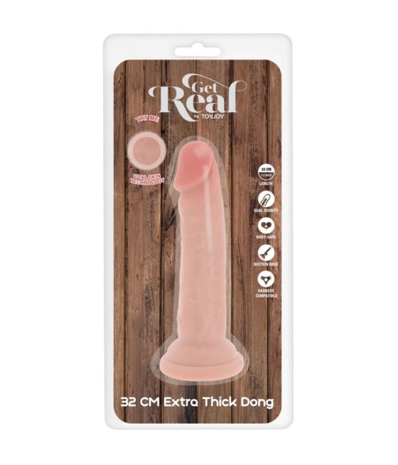 GET REAL - DELUXE THICK DOUBLE-DENSITY TPE DONG 32 CM