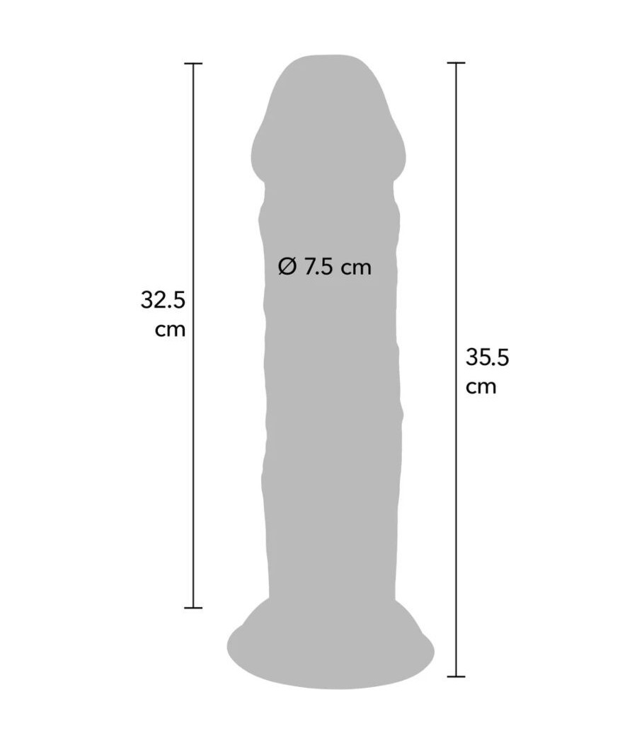 GET REAL - DELUXE THICK DOUBLE-DENSITY TPE DONG 35.5 CM