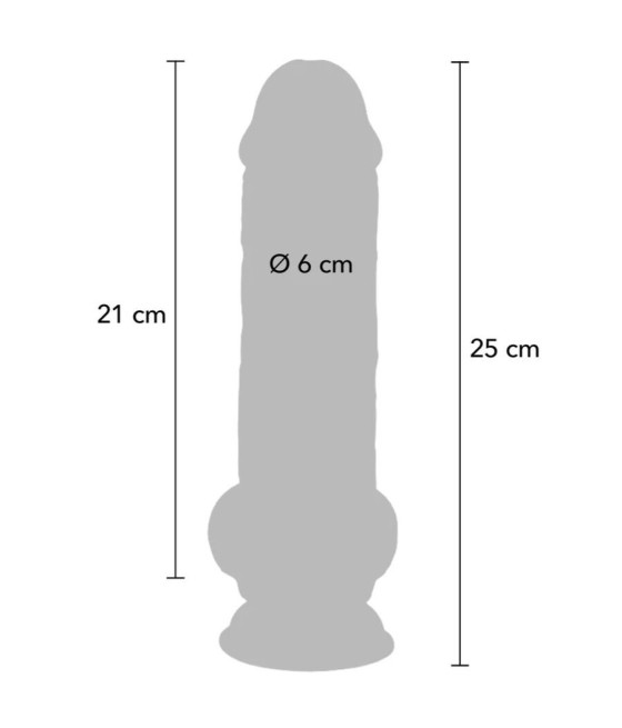 GET REAL - DELUXE REALISTIC PENIS WITH TESTICLES EXTRA THICK 25 CM