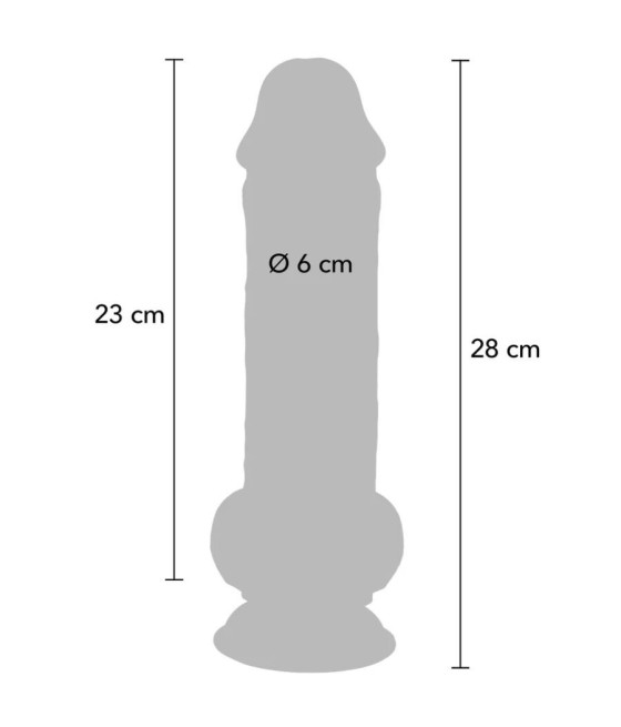 GET REAL - DELUXE REALISTIC PENIS WITH TESTICLES EXTRA THICK 28 CM