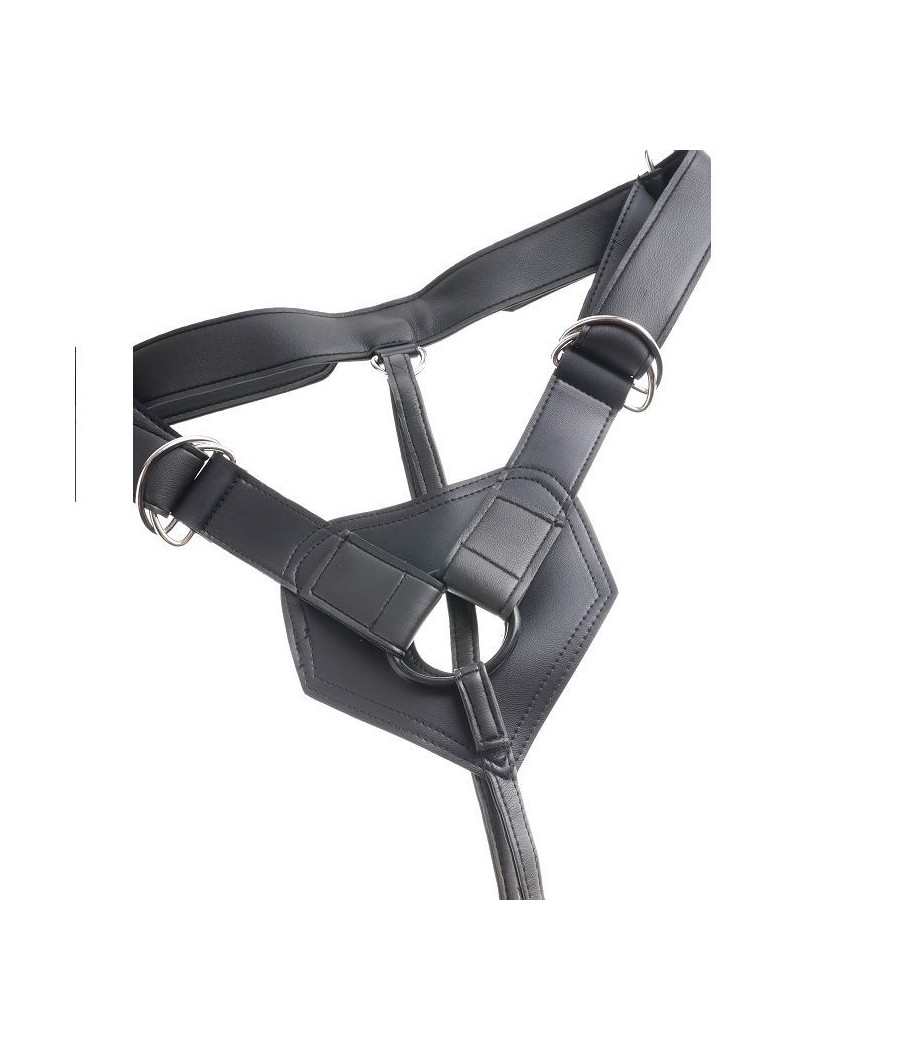 KING COCK - HARNESS WITH REALISTIC PENIS BROWN 20.3 CM