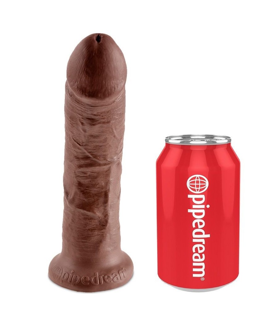 KING COCK - HARNESS WITH REALISTIC PENIS BROWN 20.3 CM