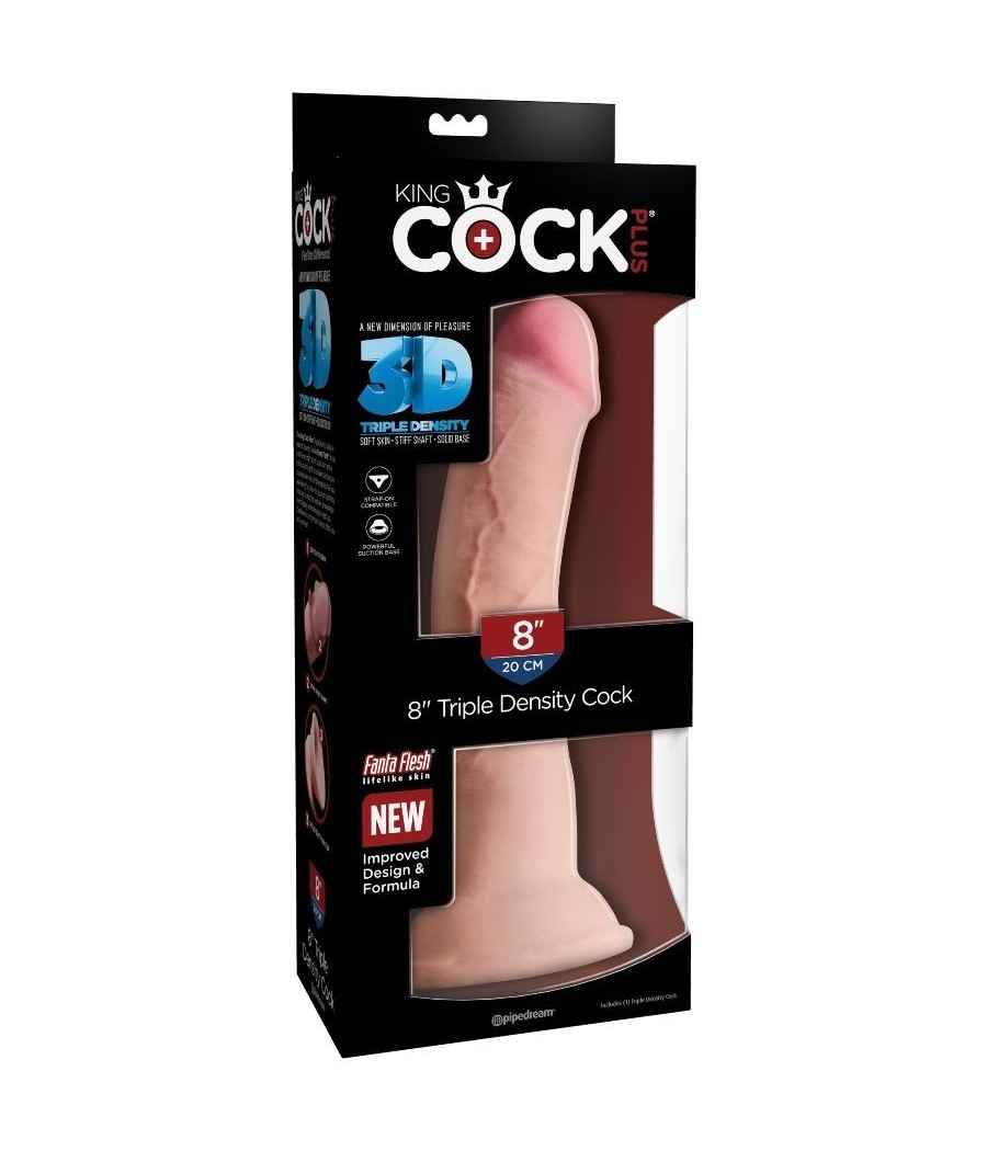 KING COCK - TRIPLE DENSITY DILDO 21.6 CM