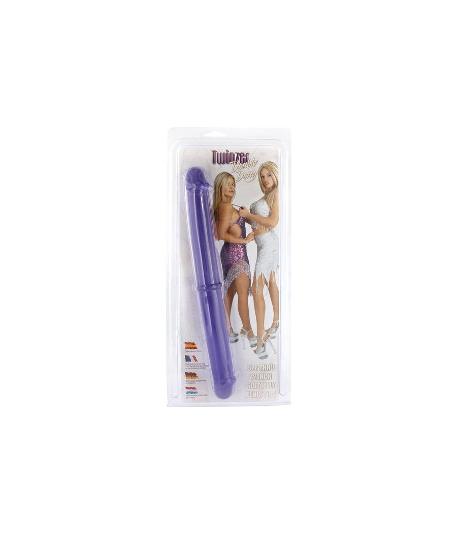 SEVEN CREATIONS - DOUBLE PENIS 30 CM PURPLE
