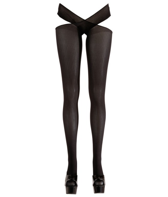 COLLANT SEXY APERTI E INCROCIATI IN VITA "COTTELLI LEGWEAR" - COLORE NERO