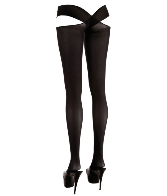 COLLANT SEXY APERTI E INCROCIATI IN VITA "COTTELLI LEGWEAR" - COLORE NERO