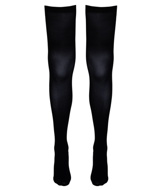 CALZE A RETE AUTOREGGENTI NERE CON BALZA IN PIZZO