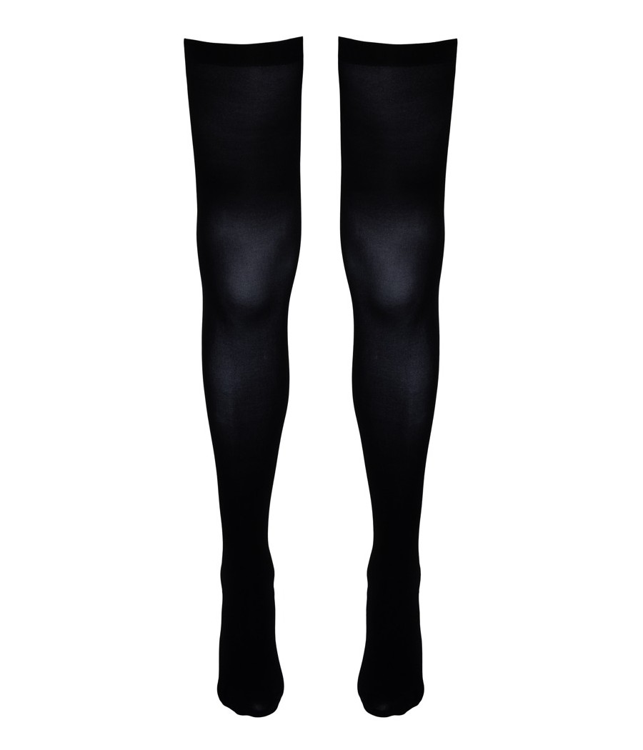 CALZE A RETE AUTOREGGENTI NERE CON BALZA IN PIZZO