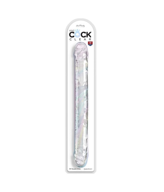 KING COCK - DOUBLE TROUBLE DOUBLE DILDO 46 CM CLEAR