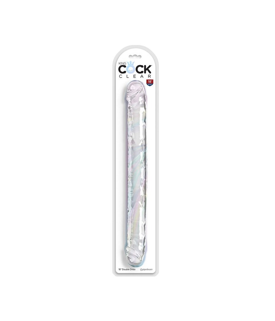 KING COCK - DOUBLE TROUBLE DOUBLE DILDO 46 CM CLEAR