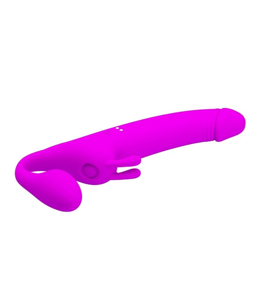 PRETTY LOVE - ZANINI STRAPLESS STRAP-ON 10 VIBRATIONS PURPLE