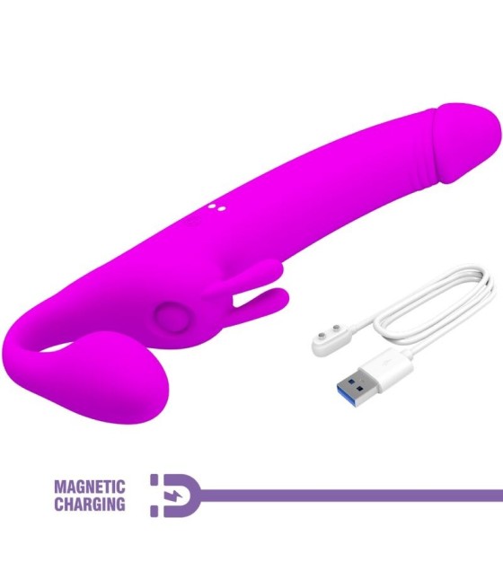 PRETTY LOVE - ZANINI STRAPLESS STRAP-ON 10 VIBRATIONS PURPLE