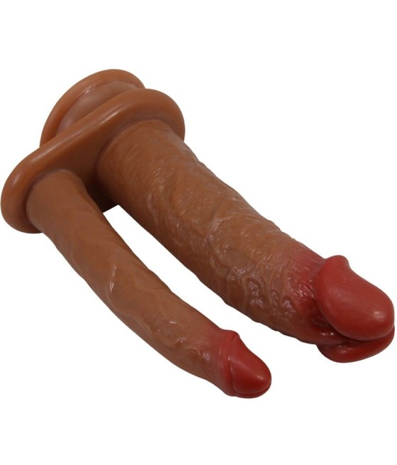 PRETTY LOVE - HULBERT DOUBLE REALISTIC DILDO WITH VIBRATION MULATO