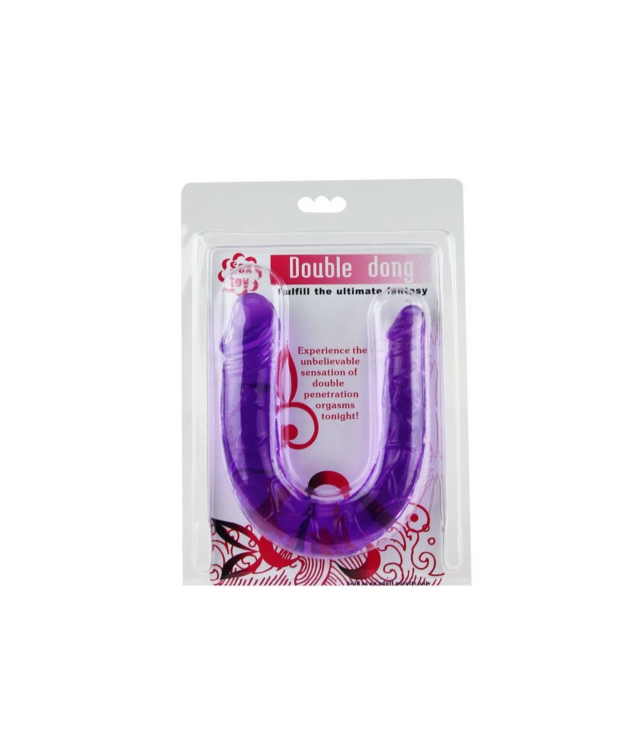 BAILE - DOUBLE DILDO IN LILAC FLEXIBLE JELLY