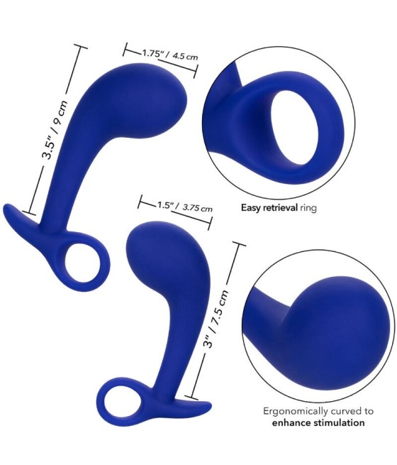 CALEXOTICS - ADMIRAL SET 2 ANAL PLUG BLUE