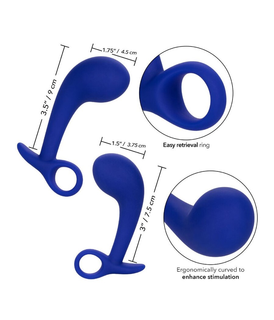 CALEXOTICS - ADMIRAL SET 2 ANAL PLUG BLUE