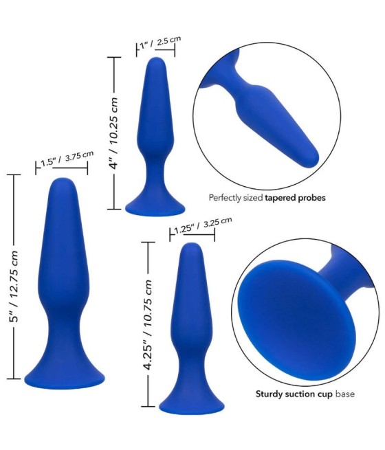 CALEXOTICS - ADMIRAL KIT 3 ANAL PLUG BLUE