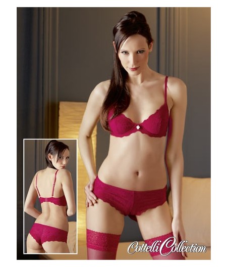 COORDINATO ROSSO REGGISENO E BRASILIANO KATHY