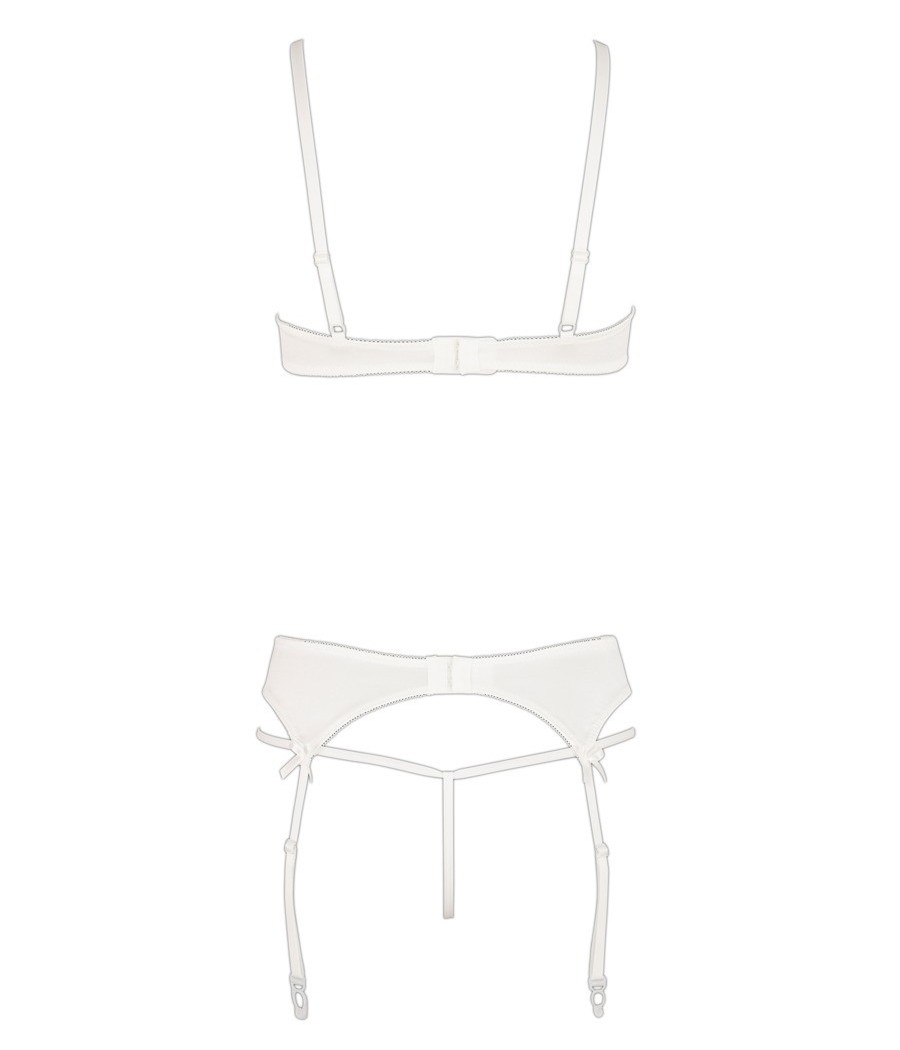 COMPLETO INTIMO BIANCO 3 PEZZI CON REGGICALZE